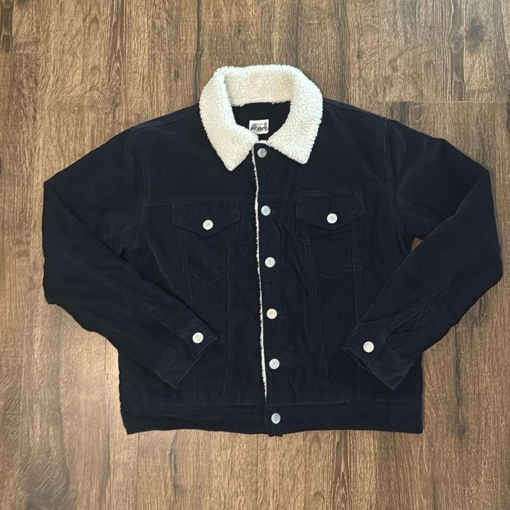 Boys navy by corduroy trucker Jacket (XXL)